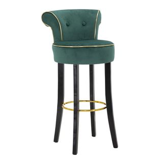 Tabouret Haut Mf443, Métal, Vert, 46x48x96 Cm