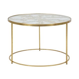 Table D'appoint Mf559, Métal, Or, 60x60x40,5 Cm