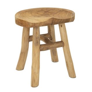 Tabouret Bas Natura 13, Bois, Marron, 40x32x42 Cm