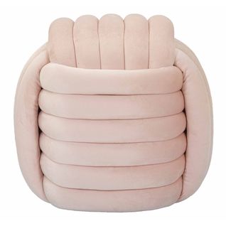Pouf Coude 5, Coton, Rose, 45x45x45 Cm