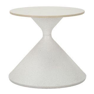 Table D'appoint Mf528, Métal, Blanc, 45x45x39 Cm