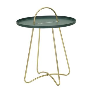 Table D'appoint Mf525, Métal, Vert, 45x45x59 Cm