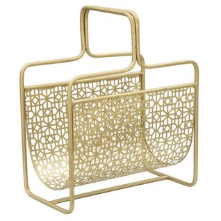 Porte-revues Mf334, Métal, Or, 37x22x44,5 Cm