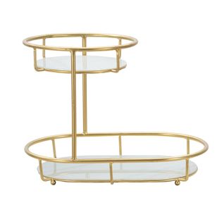 Plateau Mf690, Métal, Or, 36x22,5x27 Cm