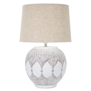 Lampe à Poser Mf159, Polyrésine, Marron, 38x38x59 Cm