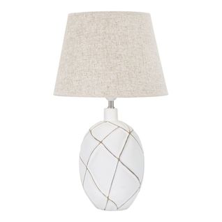 Lampe à Poser Mf168, Polyrésine, Blanc, 35x35x60 Cm