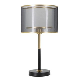 Lampe à Poser Mf146, Métal, Noir, 25x25x48 Cm