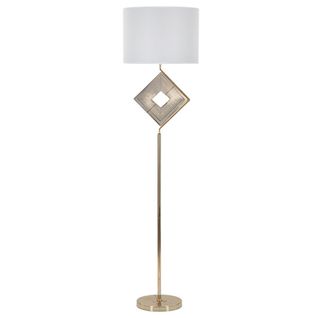 Lampadaire Mf196, Métal, Blanc, 40x40x161 Cm