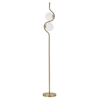 Lampadaire Mf205, Métal, Or, 25x25x168 Cm