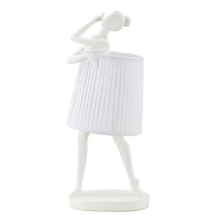 Lampe à Poser Danseur 2, Polyrésine, Blanc, 29x25x62,5 Cm