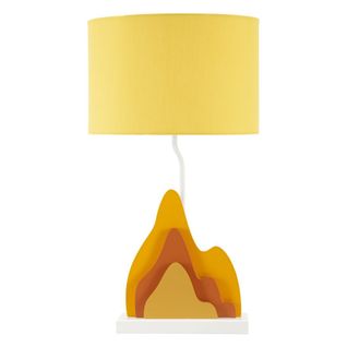 Lampe à Poser Mf121, Métal, Orange, 30x30x57 Cm
