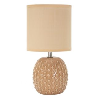 Lampe à Poser Mf98, Céramique, Beige, 14x14x27 Cm