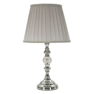 Lampe à Poser Mf157, Métal, Argent, 25x25x46 Cm