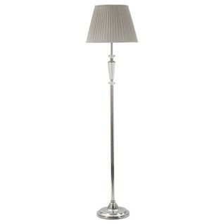 Lampadaire Mf213, Métal, Argent, 40x40x164 Cm