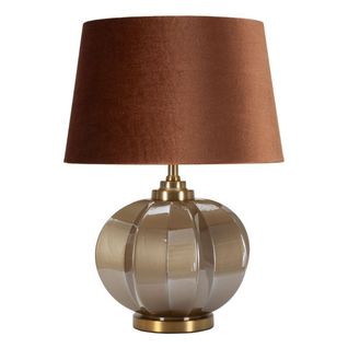 Lampe à Poser Mf733, Verre, Marron, 57x40,5x40,5 Cm