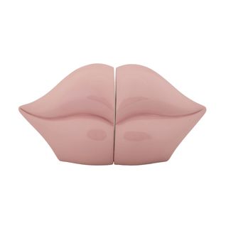 Sculpture Bouche, Polyrésine, Rose, 27x9x13 Cm