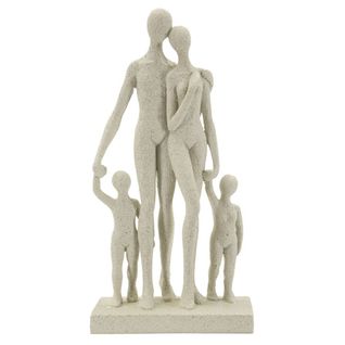 Sculpture Personnes, Polyrésine, Beige, 16x8x30,5 Cm