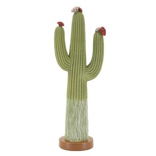 Sculpture Cactus, Polyrésine, Multicouleur, 16,5x11x45 Cm