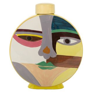 Vase Décoratif Mf839, Céramique, Multicouleur, 28x9x33 Cm