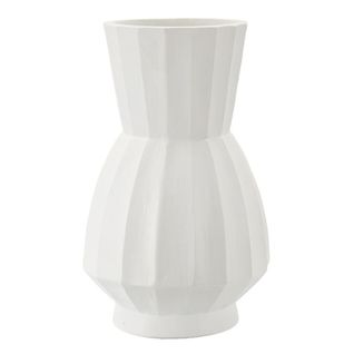Vase Décoratif Mf827, Polyrésine, Blanc, 24x24x41 Cm