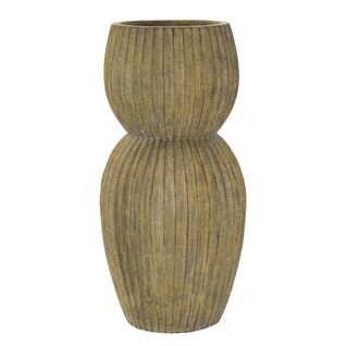 Vase Décoratif Mf825, Polyrésine, Vert, 25x25x52,5 Cm