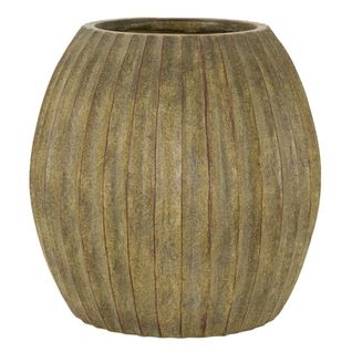 Vase Décoratif Mf815, Polyrésine, Vert, 32x32x32,5 Cm