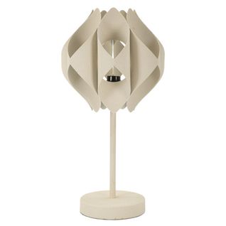 Lampe à Poser Mf763, Métal, Beige, 28x28x57 Cm
