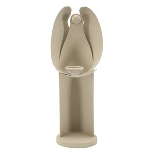 Bougeoir Mf743, Métal, Beige, 13x11,5x37,5 Cm