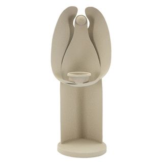 Bougeoir Mf747, Métal, Beige, 12,5x10x30 Cm