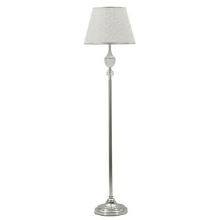 Lampadaire Mf906, Tissu, Argent, 40x40x158 Cm
