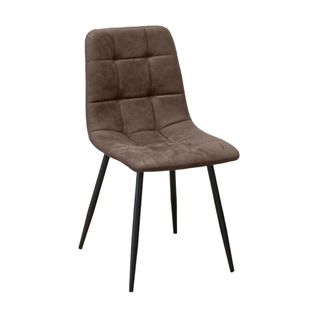Lot De 4 Chaises Daniela Sg, Microfibre, Marron, 54x44x87 Cm
