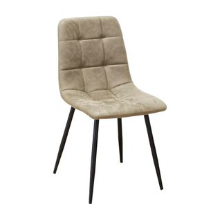 Lot De 4 Chaises Daniela Sg, Microfibre, Gris Tourterelle, 54x44x87 Cm