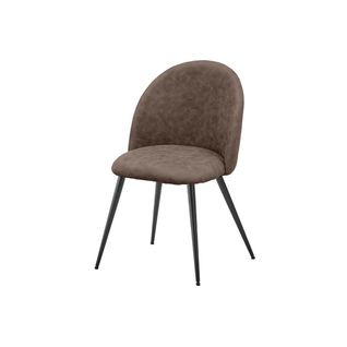 Lot De 2 Chaises Elisa Sg, Microfibre, Marron, 50,5x54,5x83 Cm