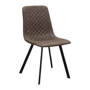 Lot De 4 Chaises Wendy 1, Microfibre, Marron, 43x40x87 Cm