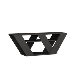 Meuble TV Design Pipralla - L. 110 X H. 40 Cm - Gris Anthracite