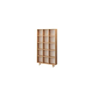 Bibliothèque Sancer L100xh185cm Chêne Clair Et Blanc