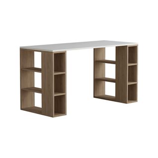 Bureau En Bois "colmar" - 140 X 75 X 60 Cm - Blanc