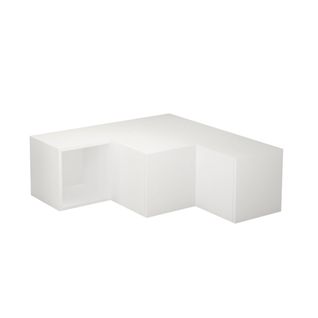 Meuble TV Design Cubique 2 Tiroirs Stairz Blanc