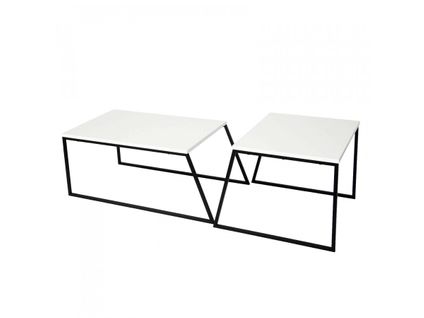 Table Basse Tenzo Blanc Et Noir