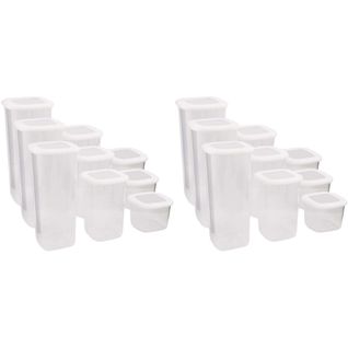 Boîte De Conservation En Plastique Blanc Box 18 Pièces