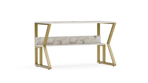 Bureau Avec Le Cadre En Métal Et Étagère Secrète