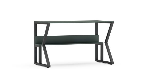 Bureau Avec Le Cadre En Métal Et Étagère Secrète