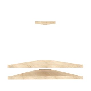 Meuble TV D'angle Mural Mensi En Mdf, Fait à Main, 3 Pièces