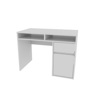 Isla Bureau Modern 100 Cm Tiroir Et Armoire (blanc)