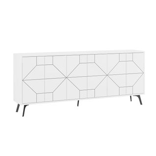 Buffet Bas Contemporain Santos 184cm Bois Blanc