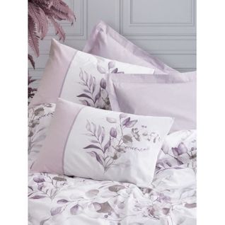 Parure De Lit - 1 Housse De Couette 220 X 240 Cm + 2 Taies D'oreiller 60 X 60 Cm - Lilas
