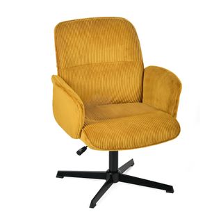 Fauteuil De Bureau Siège Pivotant Hauteur Réglable En Velours Côtelé