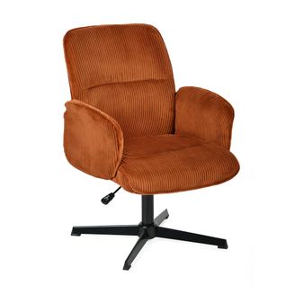 Fauteuil De Bureau Siège Pivotant Hauteur Réglable En Velours Côtelé