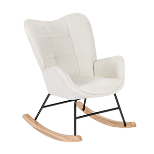 Fauteuil De Jardin à Bascule - Revêtement Blanc Apaisant Pour Balcon