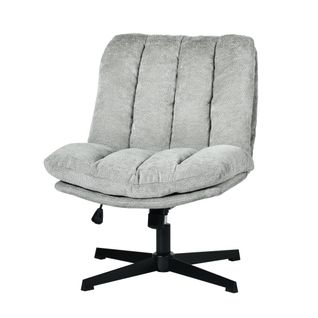 Chaise De Bureau Pivotant Avec Fonction D'inclinaison Et Hauteur Ajustable, Capacité 120 Kg, Gris